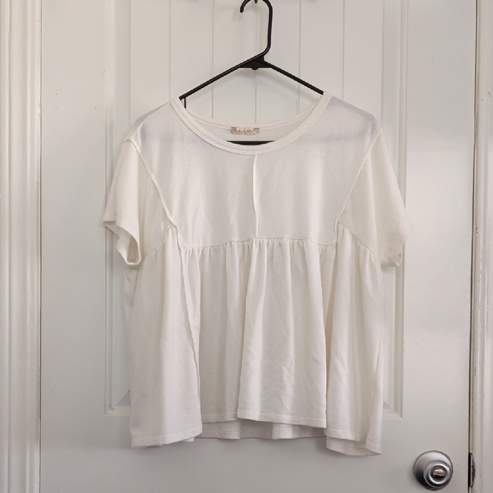 Altar'd State White Babydoll Top